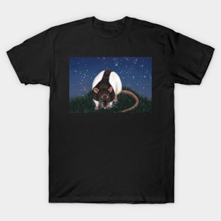 Brown Hooded Rat T-Shirt